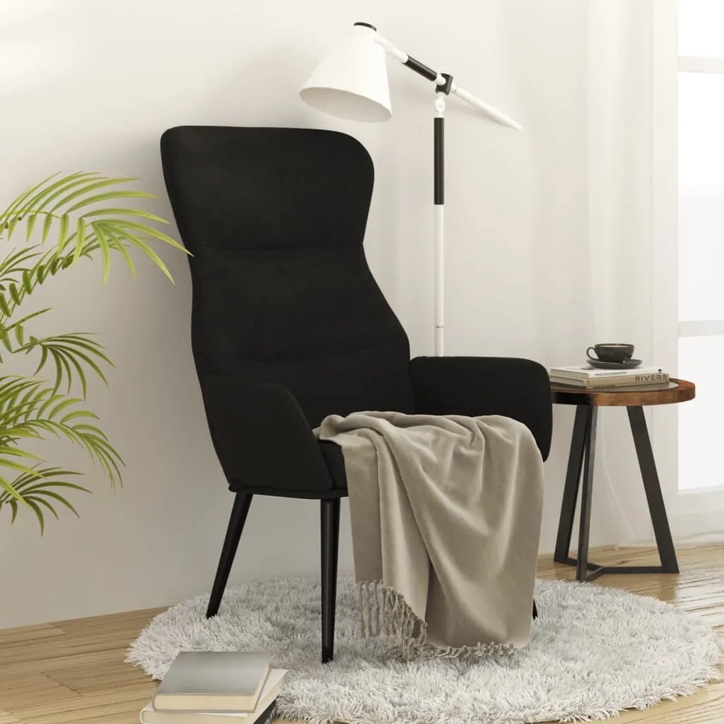 Sedia Relax Nera İn Tessuto /