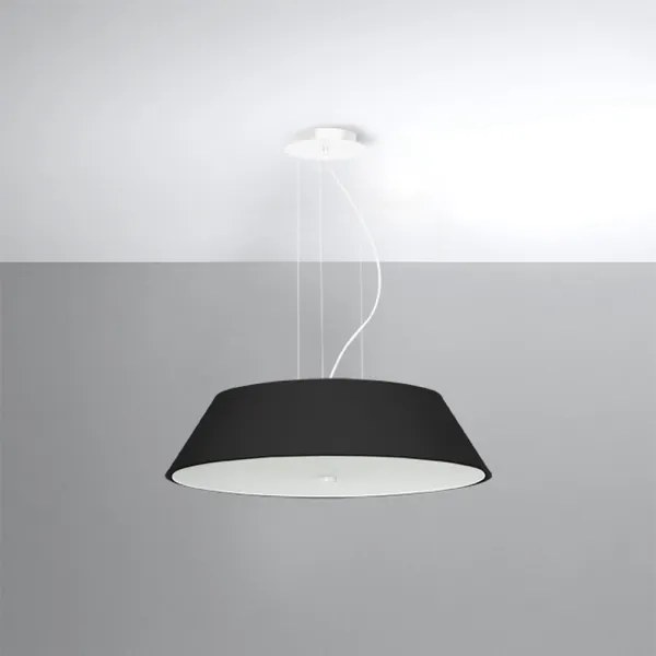 Sollux SL.0766 - Lampadario su filo VEGA 5xE27/60W/230V d. 60 cm nero