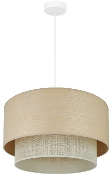 Brilagi - Lampadario a cavo ARIZONA BOHO 1xE27/15W/230V Ø 45 cm beige/bianco