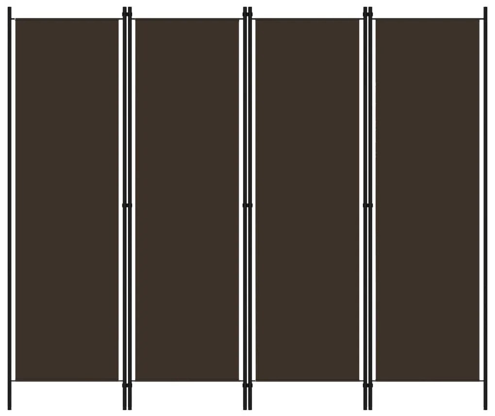Paravento A 4 Pannelli Marrone 200x180 Cm /