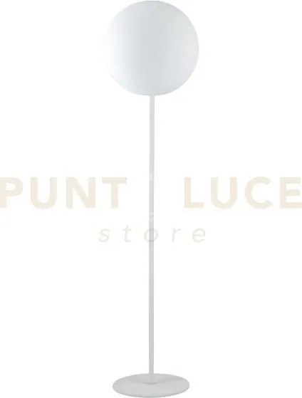 Piantana da giardino geco sfera bianca 1 luce attacco e27 ip65 30x1...