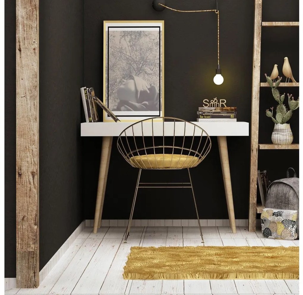 Tavolo da lavoro VERONIKA 74x100 cm bianco/beige