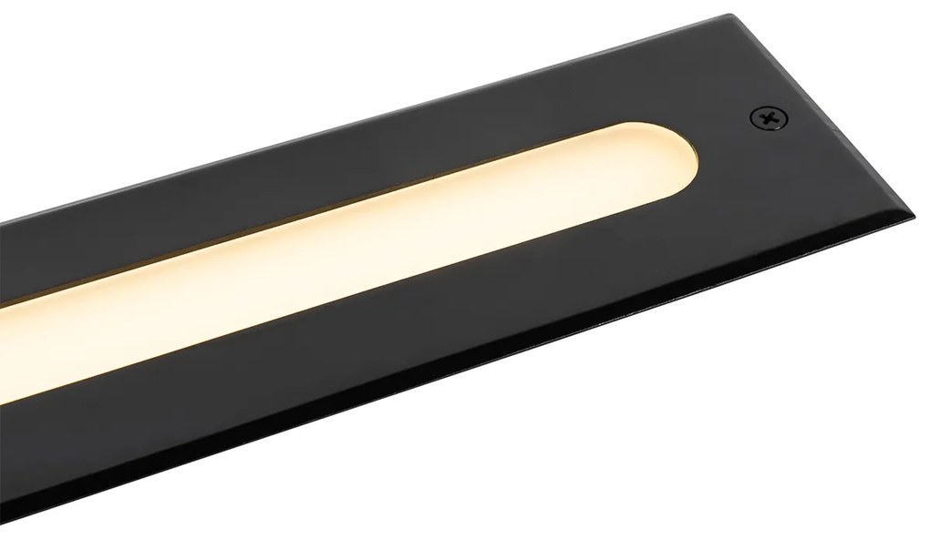 Faretto da terra moderno nero 50 cm con LED IP65 - Eline