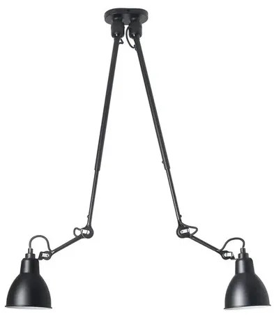 302 Doppio Plafoniera Nero - Lampe Gras