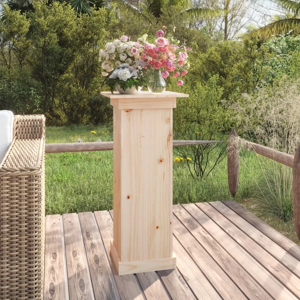 Portafiori 40x40x90 Cm İn Legno Massello Di Pino /