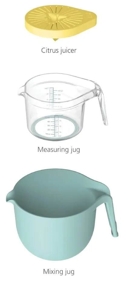 Contenitore di miscelazione con misurino e pressa per agrumi 3 pz. Nest - Joseph Joseph
