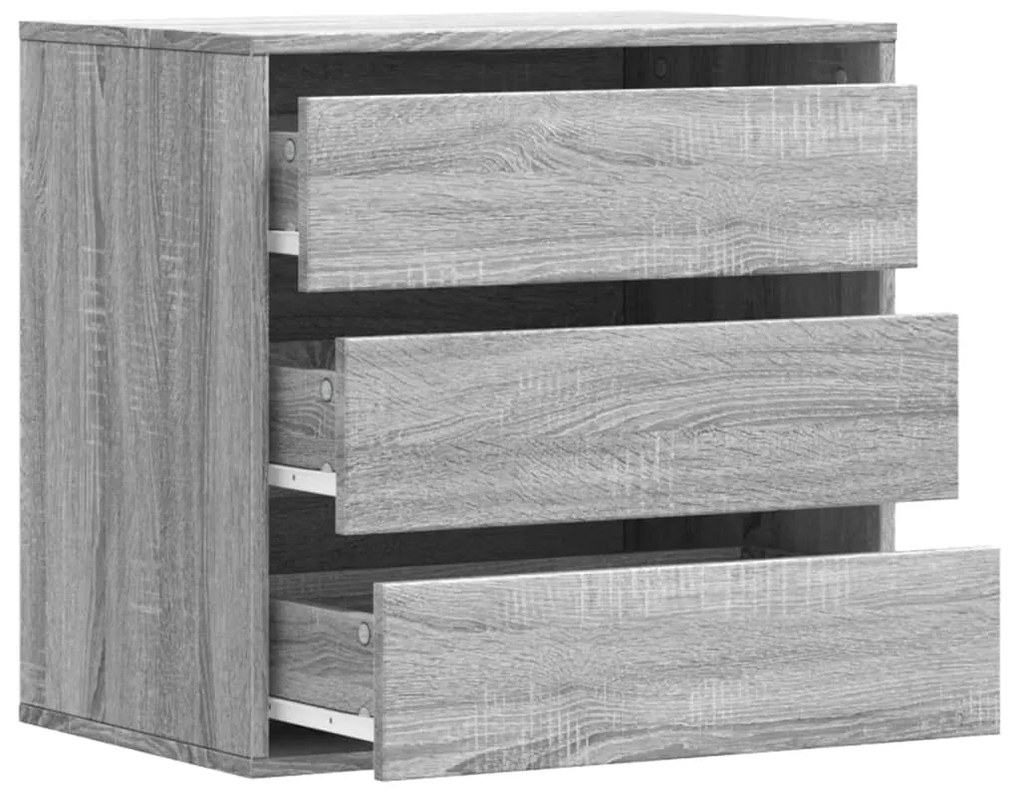 Cassettiera angolare grigio sonoma 60x41x58cm legno multistrato