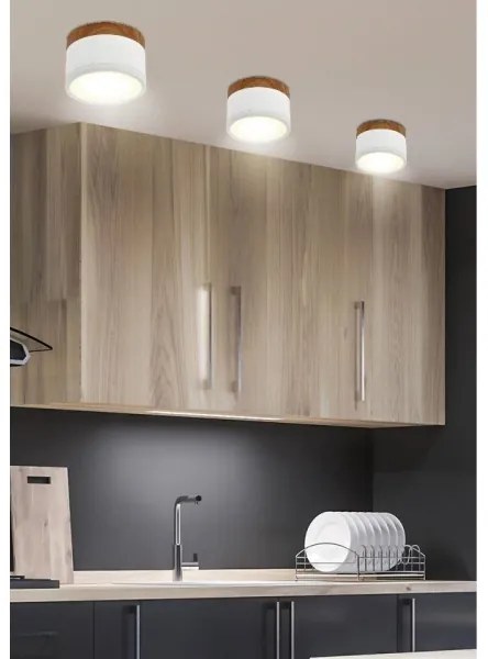 Plafoniera LED TUBA LED/9W/230V bianco/beige