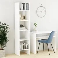 Libreria Bianca 40x35x180 cm in Legno Multistrato cod 10526