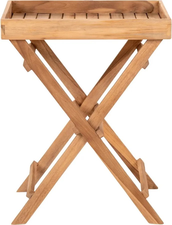 Tavolino di servizio da esterno in teak massiccio 29x39 cm Ronda – House Nordic