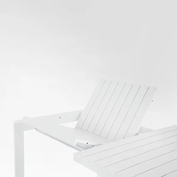 Tavolo Da Esterno Allungabile In Alluminio 100x180-240 Cm Kiplin Bianco Bizzotto