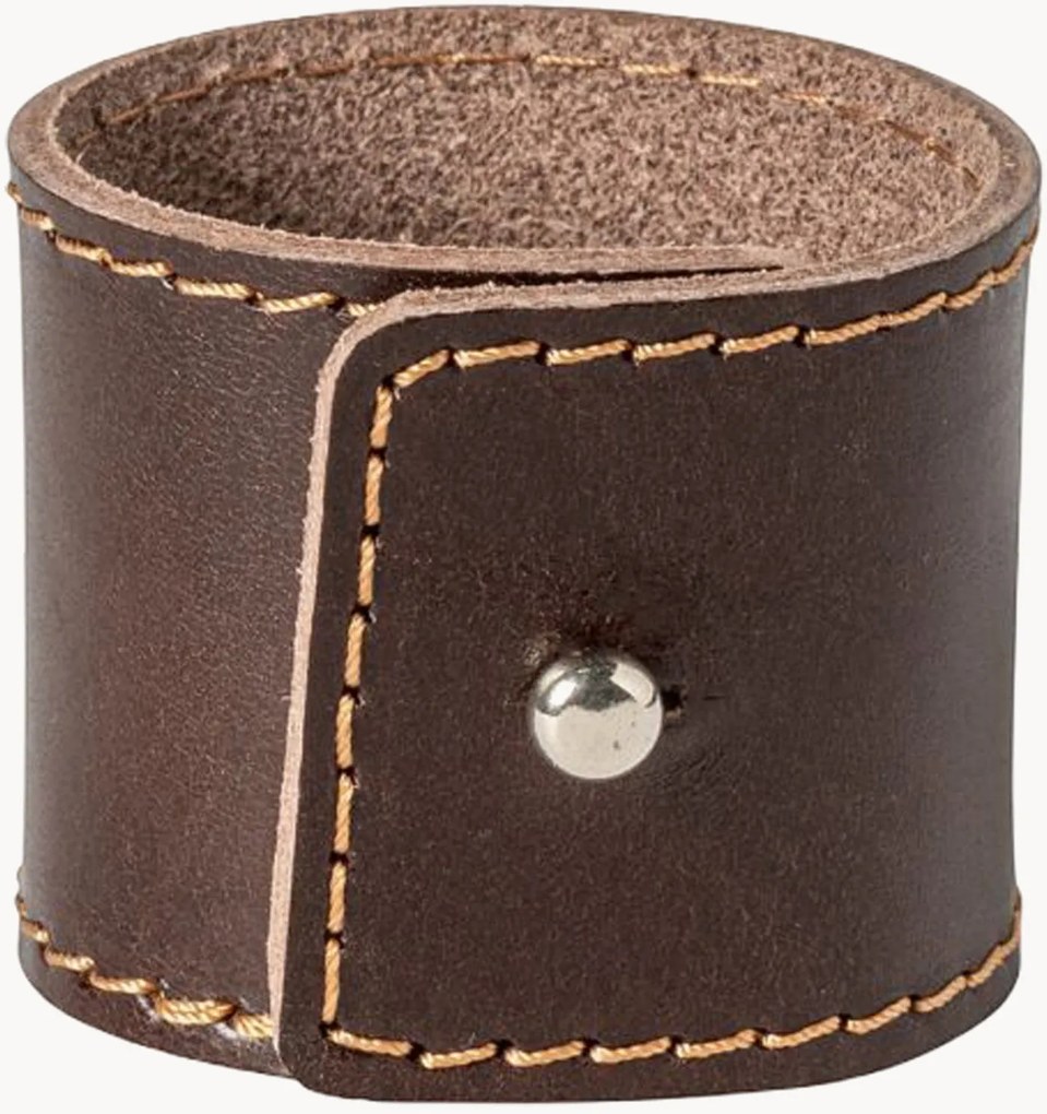 Set di 4 portatovaglioli in pelle Blush