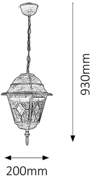 Rabalux 8184 - Lampada esterna MONACO 1xE27/60W/230V