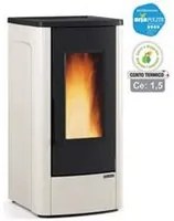 stufa a pellet dahiana plus canalizzata 10 kw avorio (conto termico) - misure cm.52,5x60,2x108h. - peso kg.160 fer232005