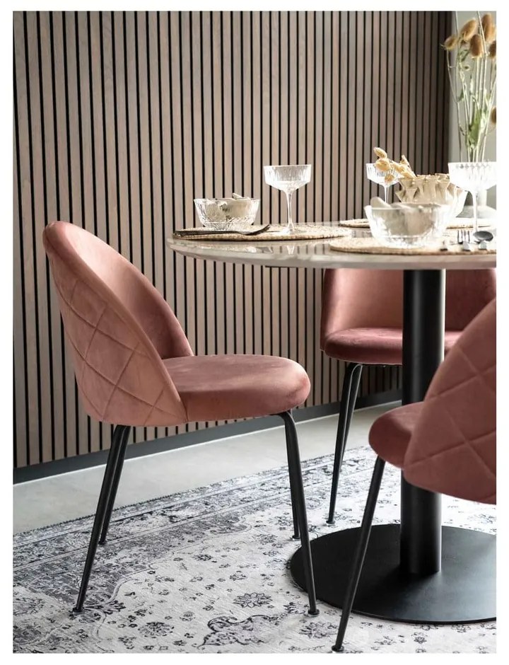 Tavolo da pranzo rotondo con piano in marmo ø 110 cm Bolzano - House Nordic