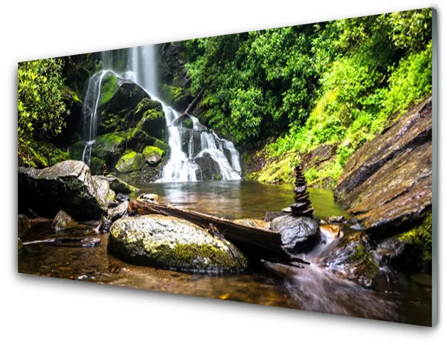 Quadro acrilico Cascata Las Natura Potok 120x60 cm