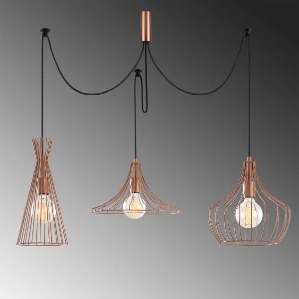 Lampadario a sospensione con filo MEZOPOTAMYA 3xE27/40W/230V ragno