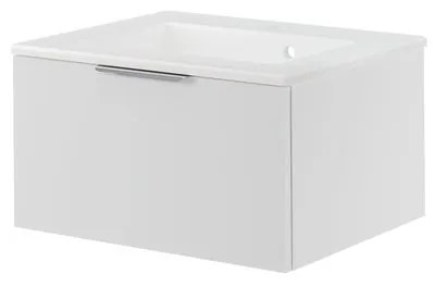 Mobile da bagno sospeso sotto lavabo L 60 x H 32 x P 48 cm bianco laccato, 1 cassetto SENSEA Neo