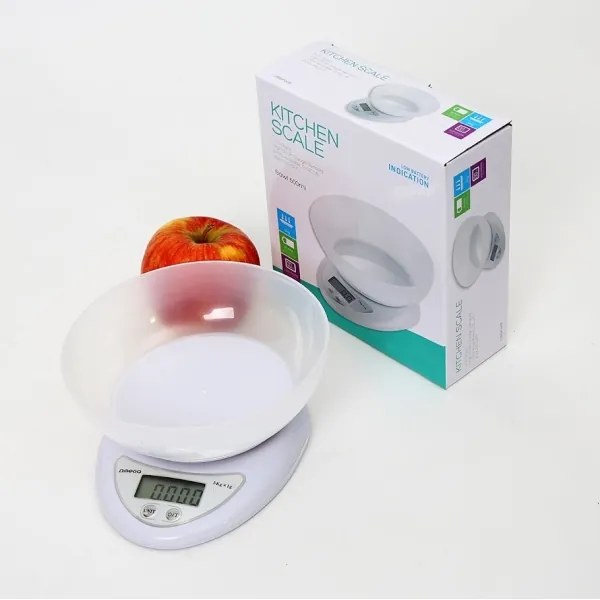 Bilancia da cucina digitale con un bowl 1xCR2032 bianco