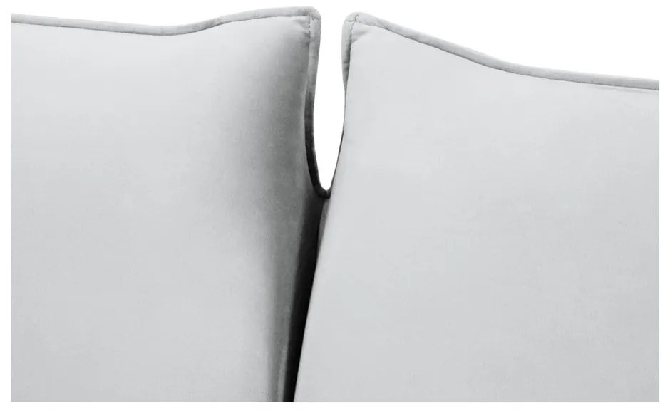 Divano letto in velluto grigio chiaro 194 cm Vienna - Cosmopolitan Design