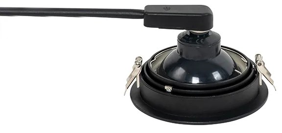Faretto da incasso rotondo nero orientabile - Chuck 111