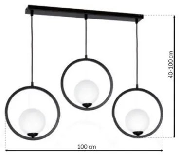 Lampadario a sospensione con filo BOSTON 3xE14/40W/230V