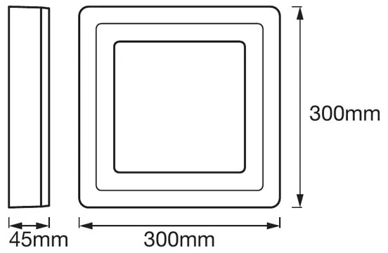 Ledvance - Plafoniera LED SQUARE LED/18W/230V