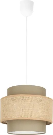 Brilagi - Lampadario sospeso con cavo RESNA 1xE27/60W/230V Ø 20 cm marrone/beige