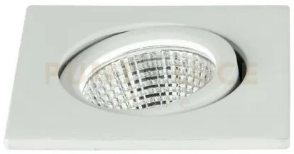 Incasso led polaris bianco quadrato 3w 300lm 4000k 6,6x6,6x5,7cm