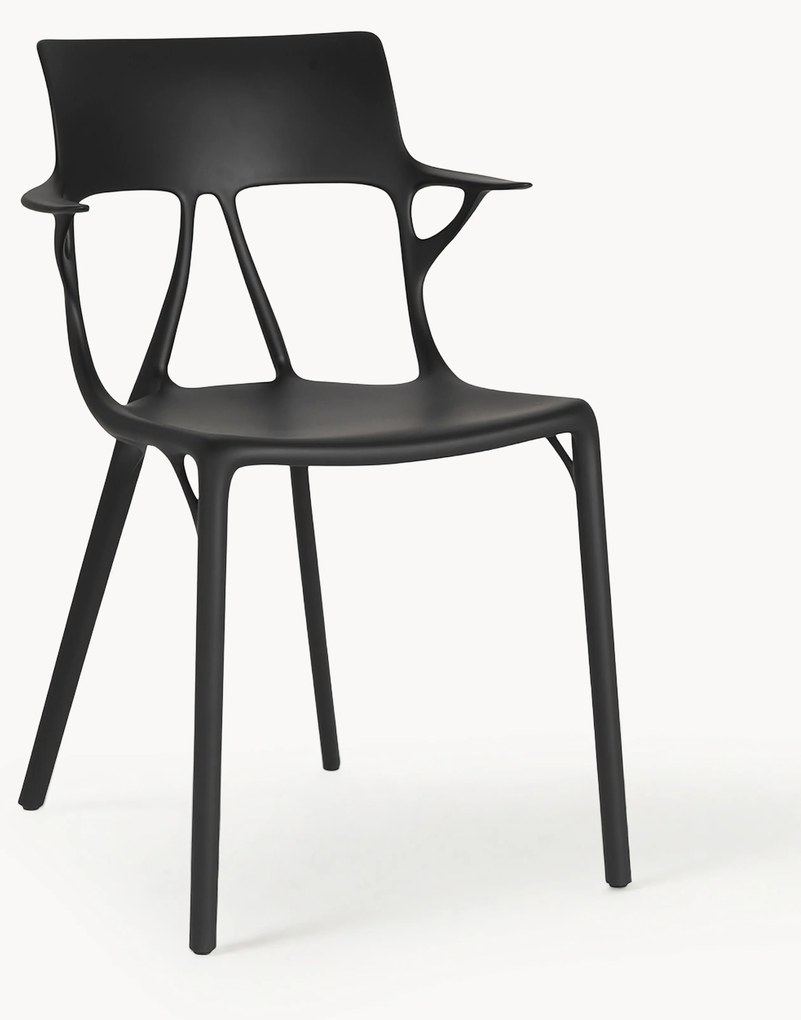 Sedie con braccioli in plastica A. I. 2 pz