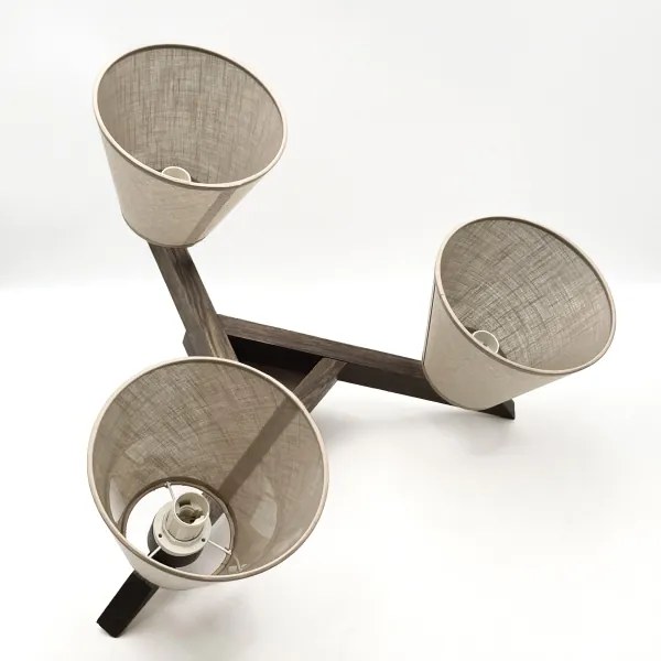 Brilagi - Plafoniera LED ANTHONY 3xE14/40W/230V rovere noce/beige