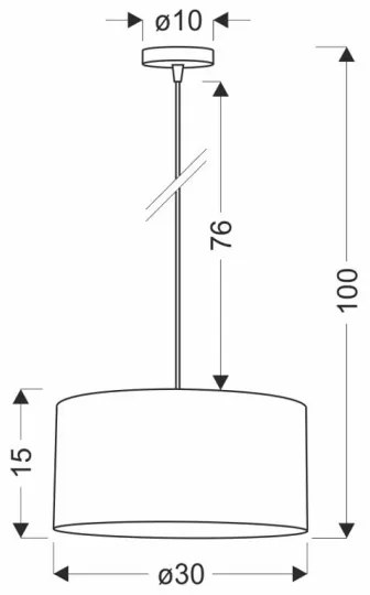 Lampadario a sospensione con filo LEGNO 1xE27/40W/230V diametro 30 cm marrone