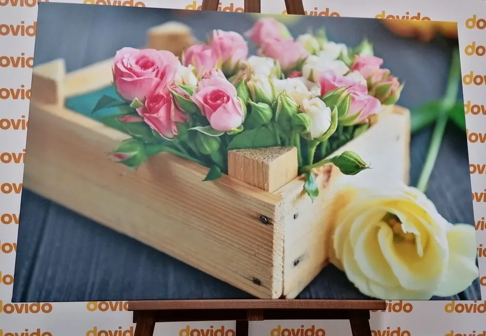 Stampa su tela – Composizione floreale delicata