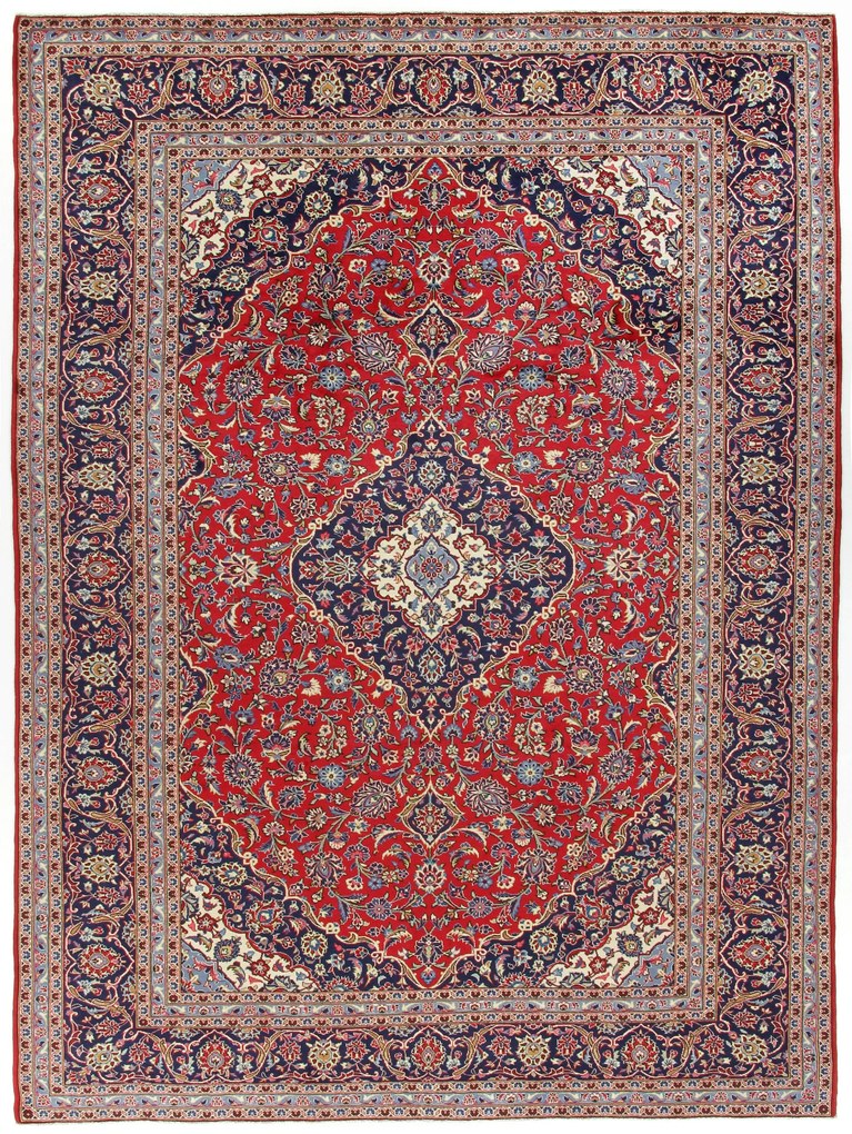 Kashan Tappeto 250 x 350 (Iran) Annodato A Mano