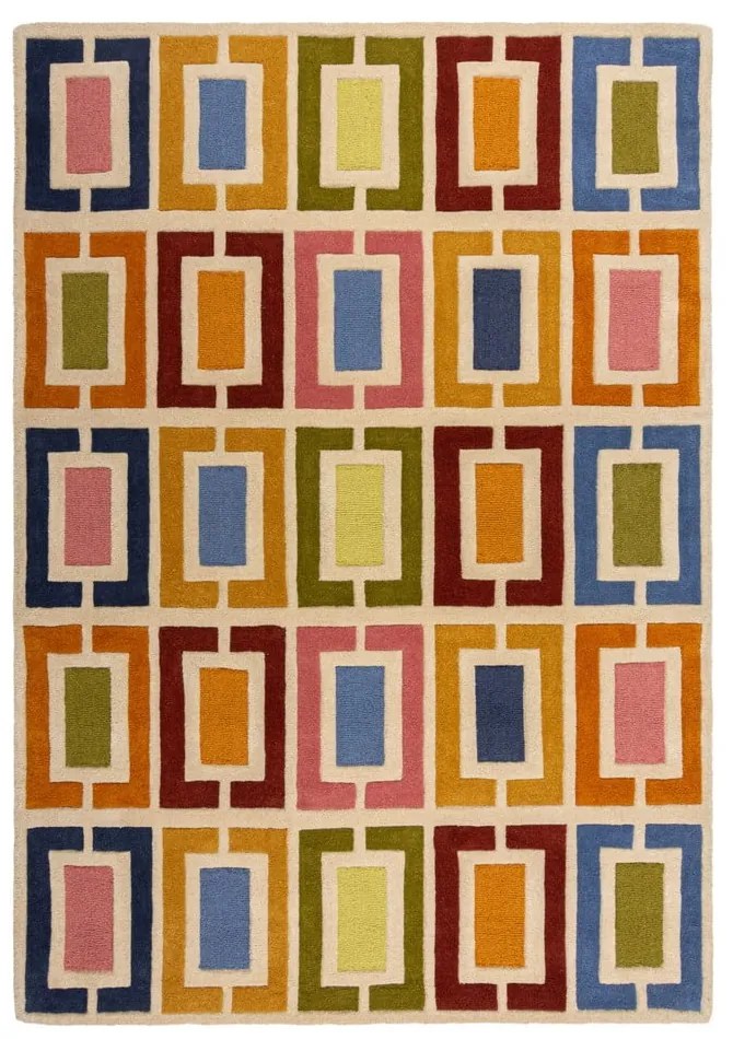 Tappeto in lana tessuto a mano 160x230 cm Retro Blocks - Flair Rugs