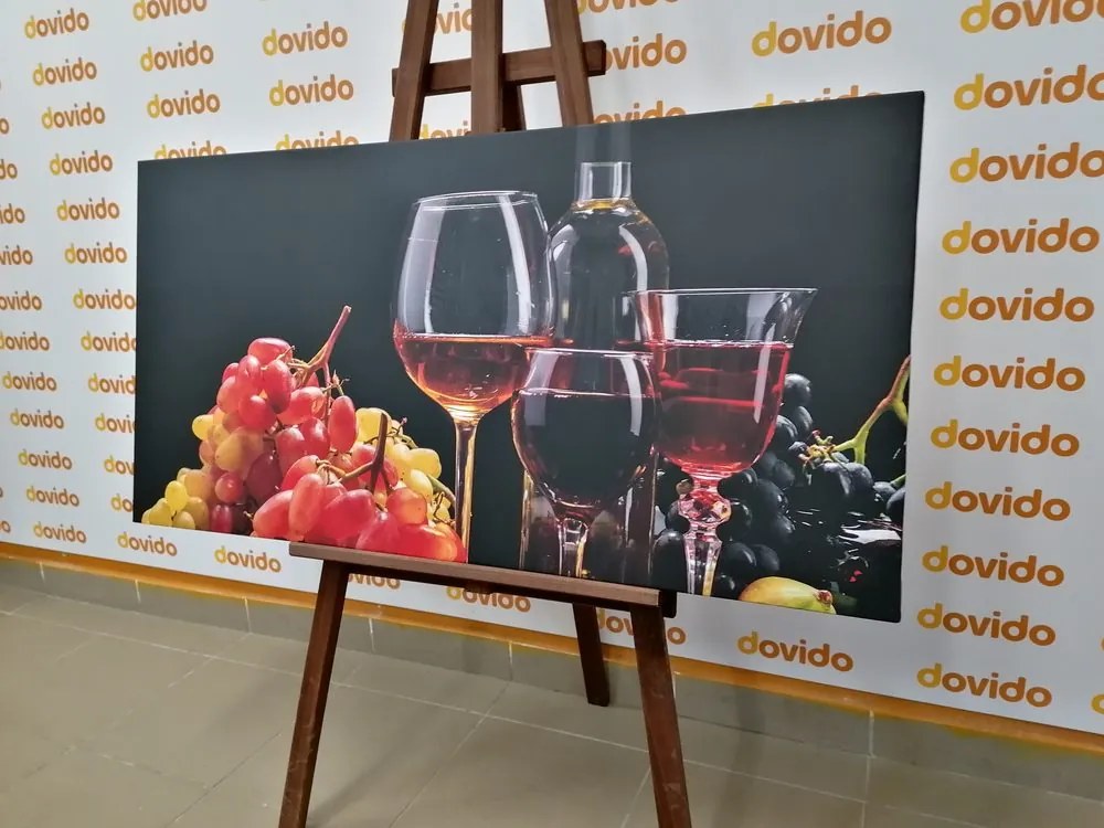 Stampa su tela – Vino e uva italiani