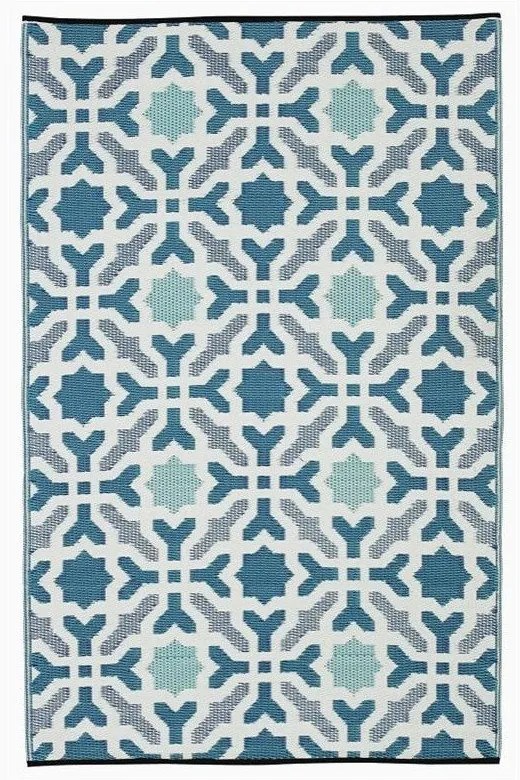 Tappeto per esterni bifacciale grigio-blu in plastica riciclata , 150 x 240 cm Seville - Fab Hab