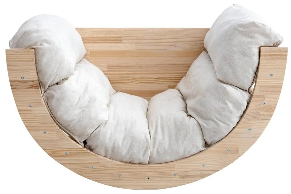 Arco a dondolo montessori di colore naturale in pino massiccio 60x100x60 cm Montessori – Little Nice Things