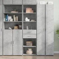 Credenza Grigio Cemento 50x42,5x185 cm in Legno Multistrato 3281458