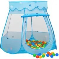 Tenda da Gioco per Bambini Blu con 250 Palline 102x102x82 cm