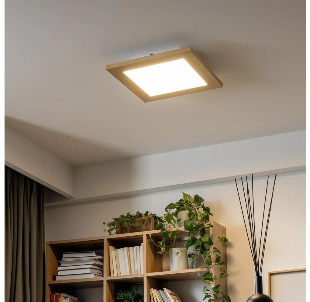 Eglo - Pannello a plafone RGBW dimmerabile SALOBRENA-C LED/16W/230V marrone + telecomando