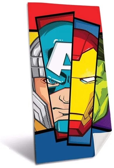 Trade Shop - Telo Mare In Cotone Avanger Marvel Asciugamano Mare Piscina Aironman Hulk Thor