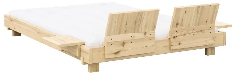 Letto matrimoniale in legno di pino con rete color naturale 140x200 cm Social Bed - Karup Design