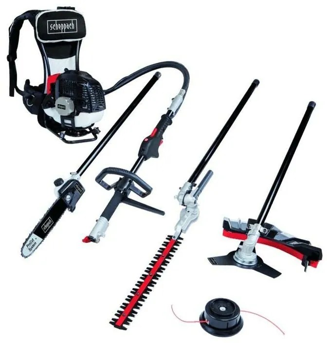 Scheppach - Attrezzo multifunzione 4in1 52cm³ con zaino MFH5300-4BP 5904805904