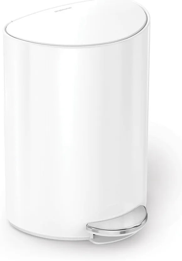 Pattumiera in metallo bianco 6 L - simplehuman