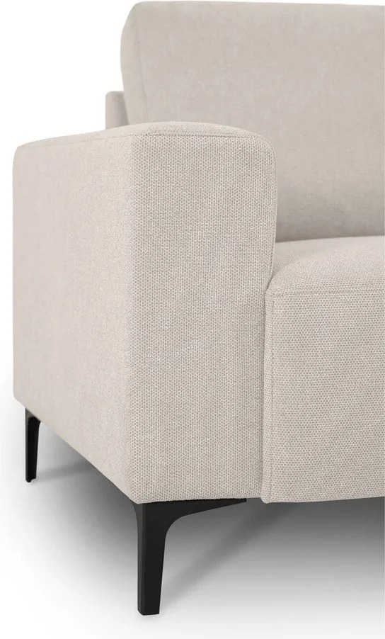 Divano angolare beige (con penisola a destra/a L) con rivestimento in ciniglia Fabian – Scandic