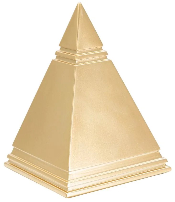 Piramide dorata elegante cm 11,5x11,5x15,5