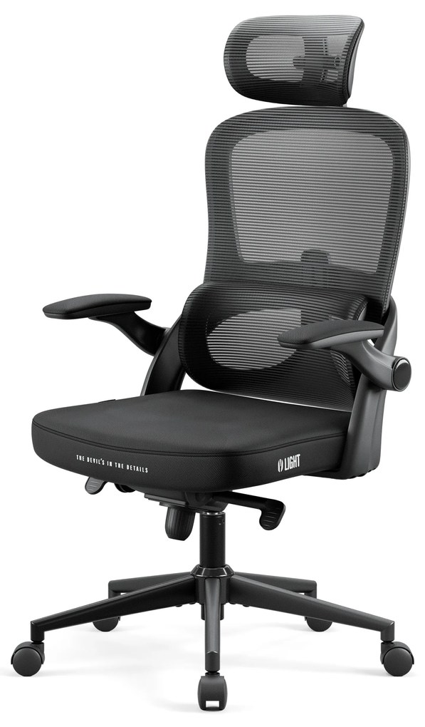 Sedia da ufficio ergonomicaDiablo V-Light: nera