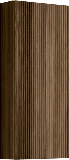 Pensile bagno Opera cannettato frassino scuro, 1 anta reversibile P17 x L30 x H80 cm
