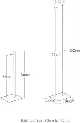 Supporto per fiori in metallo (altezza totale 80 cm) Tower – YAMAZAKI